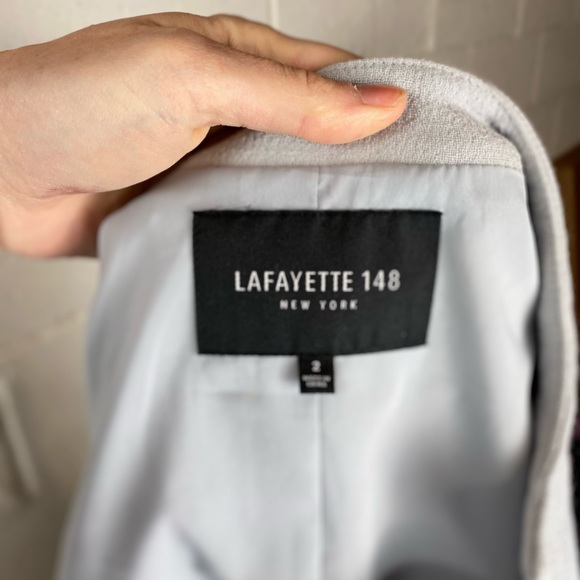 Womens Lafayette 148 New York Blazer Size 2 Blue Zip Up Career. - Picture 5 of 7
